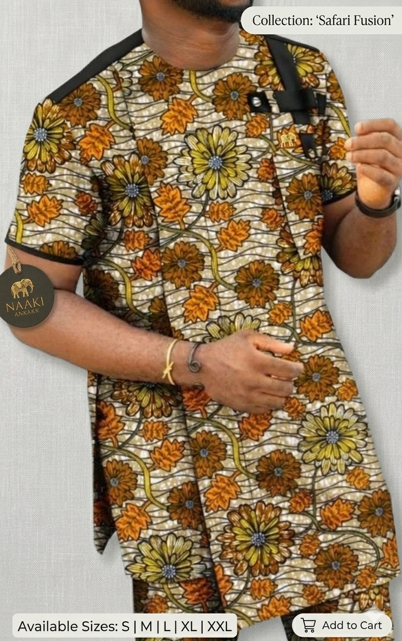 Safari Fusion Floral Tunic Set by NAAKI ANKARA
