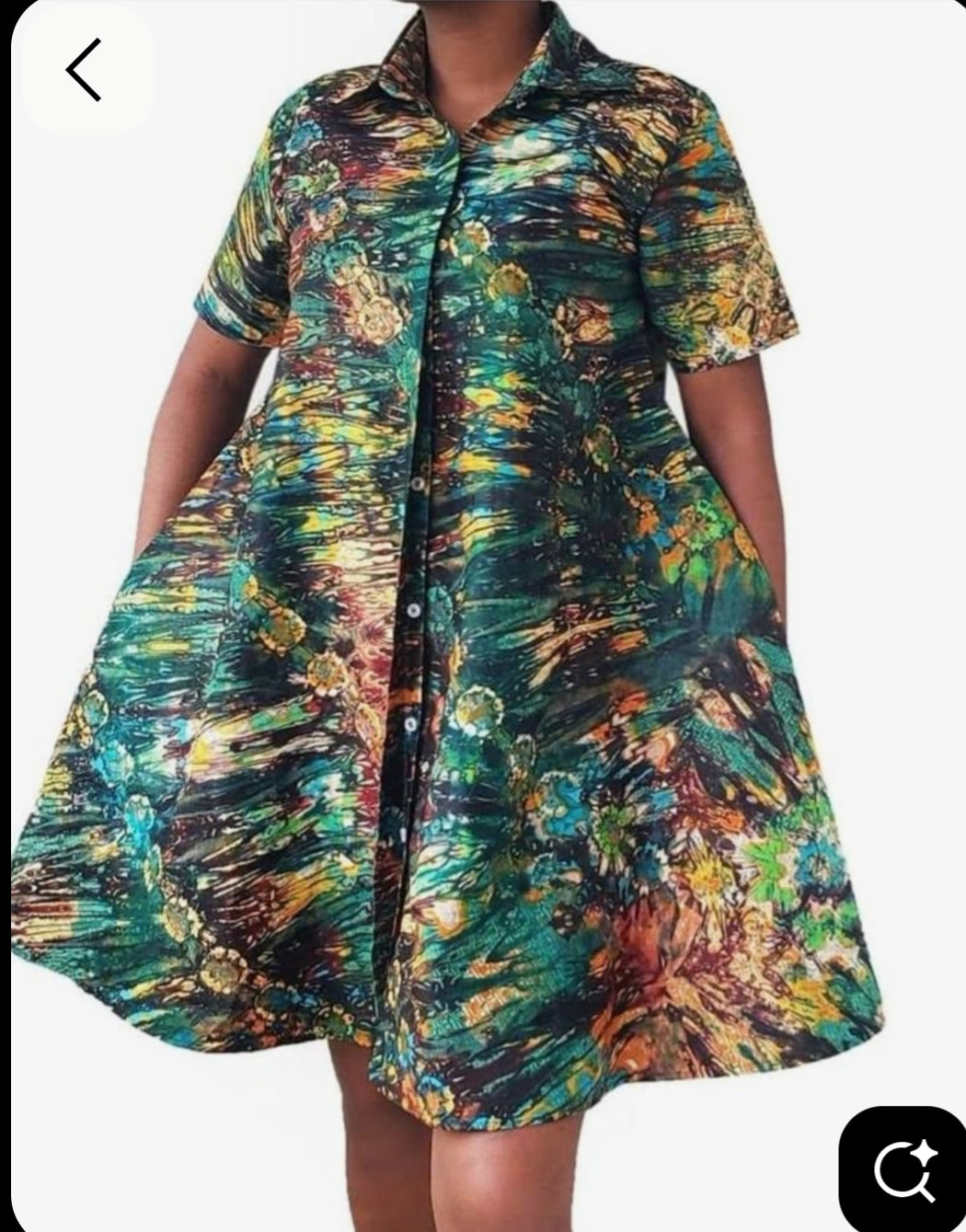The Aura Abstract Shirt Dress