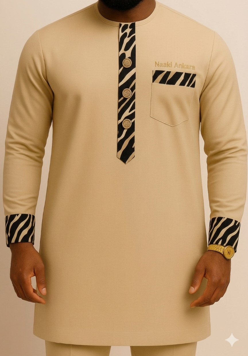The Sahara Zebra Kaftan Set