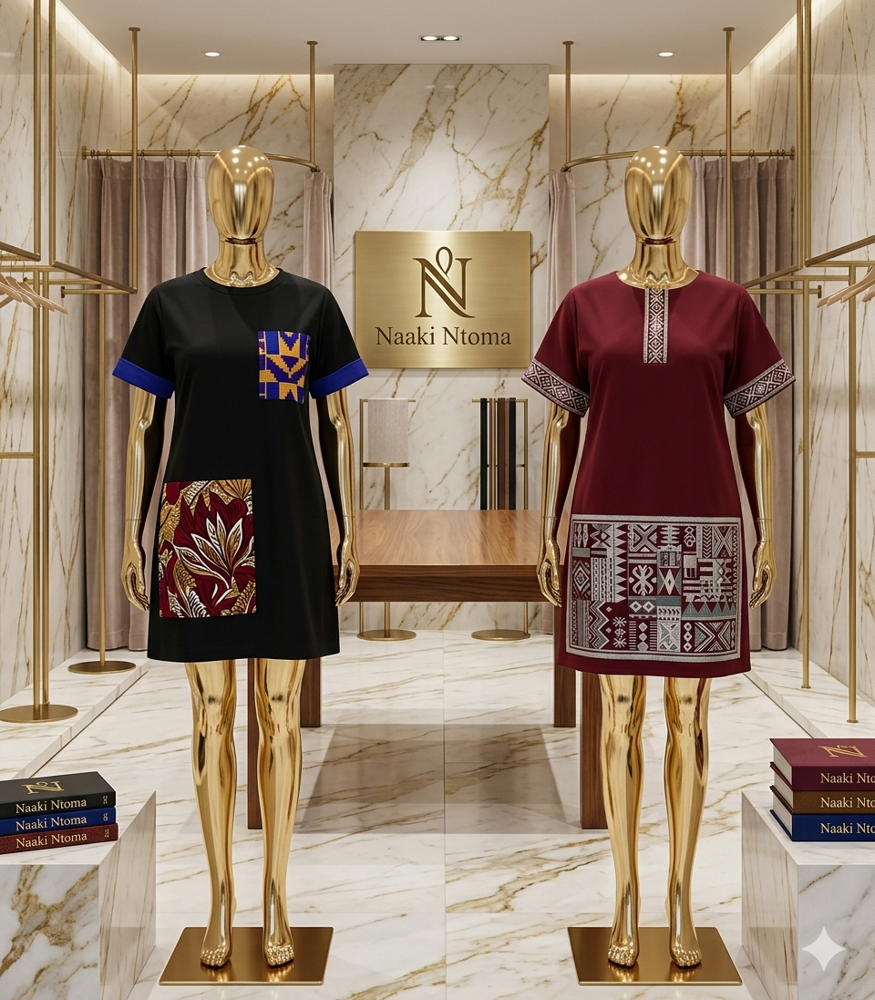 The Heritage Maroon Tunic Dress/The Midnight Safari Pocket Dress