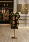 The Naaki Luxe Fringe Tunic – Army Green & Gold