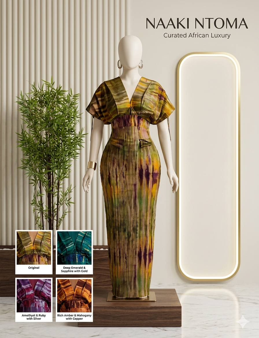 Tie-Dye Pleated Maxi Dress