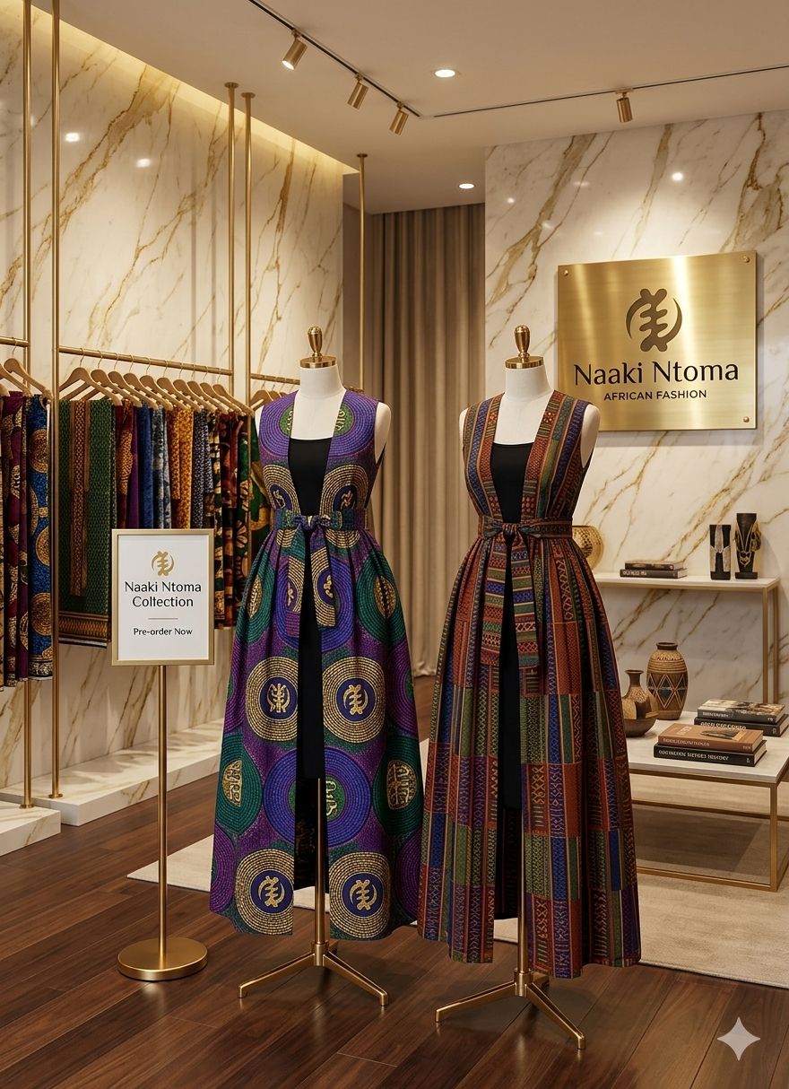 "Adinkra Harmony" Vest & Skirt Set