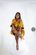 Naaki Luxe Ankara Sunburst Kimono Dress